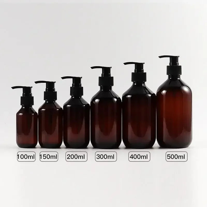 100/200/300/400/500Ml Empty Pump Refillable Bathroom Shampoo Shower Gel Bottles Dispenser Kitchen Dish Plastic Liquid Container