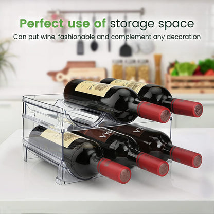2 Pack Stackable Water Bottle Storage Rack