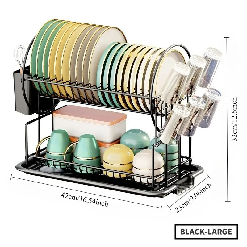 2-Tier Space Saving Dish Drying Rack