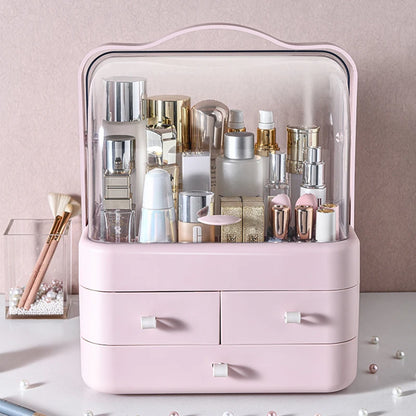 1Pc Dust-Proof Desktop Makeup Organizer with Drawer