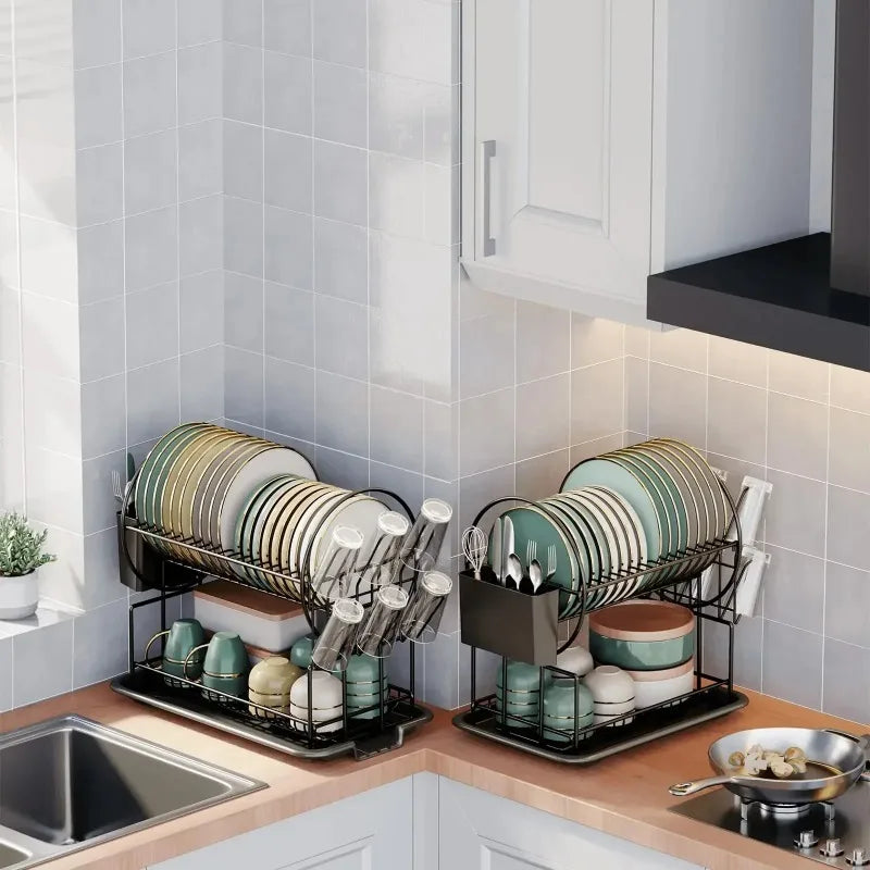 2-Tier Space Saving Dish Drying Rack