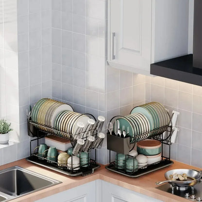 2-Tier Space Saving Dish Drying Rack