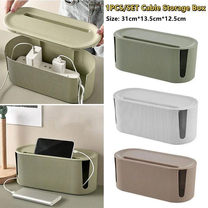 1Pc Wire Cable Storage Box Home and Office Supplies Socket Plug Organizer Box