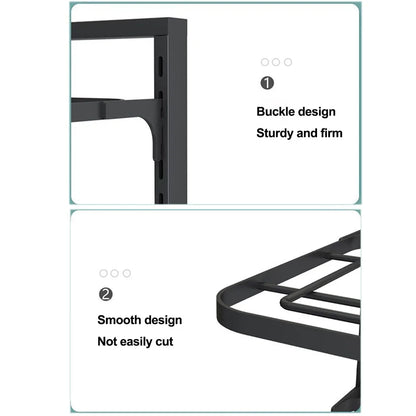 Height Adjustable Heavy Duty Pot and Pan Organizer Rack for under Cabinet and under Sink Organizers and Storage