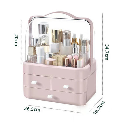 1Pc Dust-Proof Desktop Makeup Organizer with Drawer