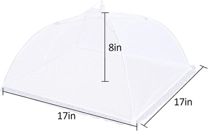4 Pack Mesh Food Covers 17 Inch, Large and Tall Food Covers, Pop-Up Mesh Food Covers Tent Umbrella for Bbqs, Outdoors, Screen Tents, Parties Picnics, Fruit Cover