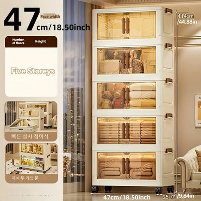 Foldable Storage Box with Clear Door