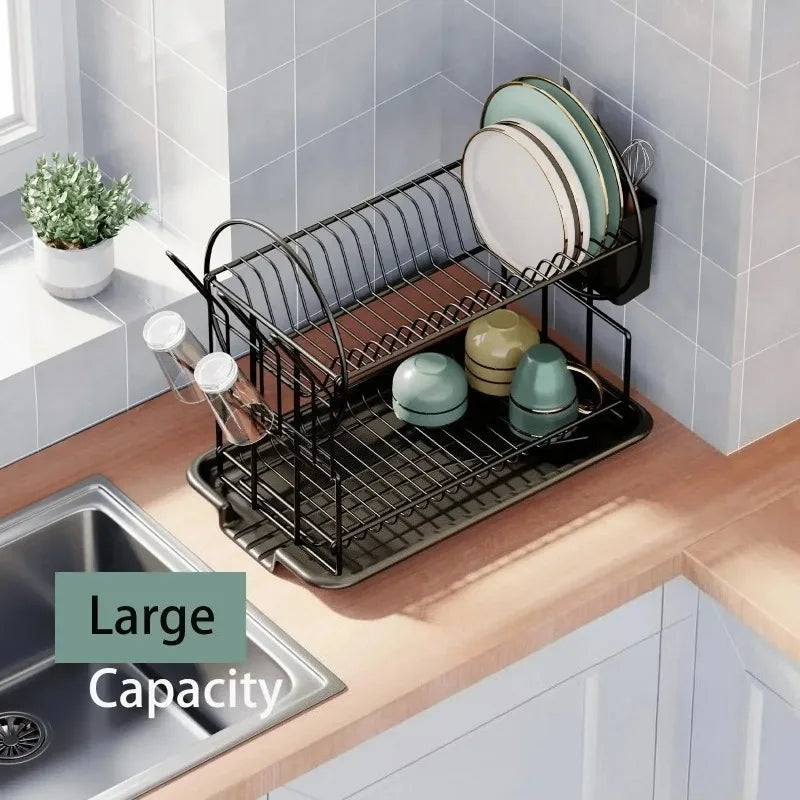 2-Tier Space Saving Dish Drying Rack
