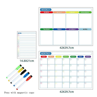 Magnetic Calendar for Fridge Monthly Weekly Planner Dry Erase 