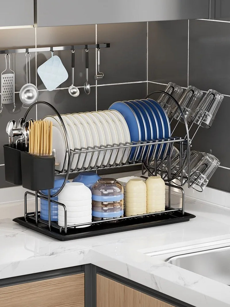 2-Tier Space Saving Dish Drying Rack