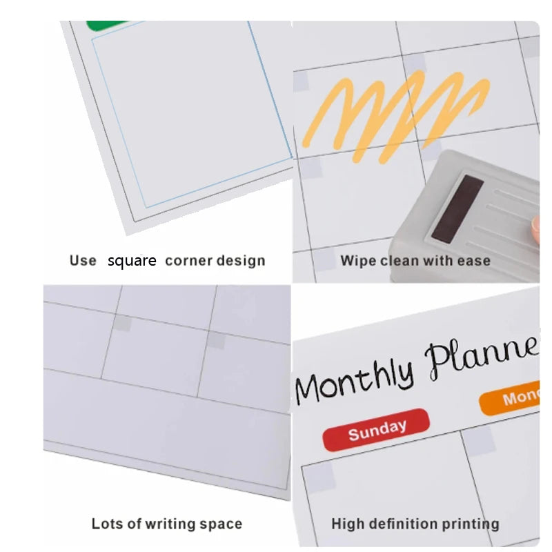 Magnetic Calendar for Fridge Monthly Weekly Planner Dry Erase 
