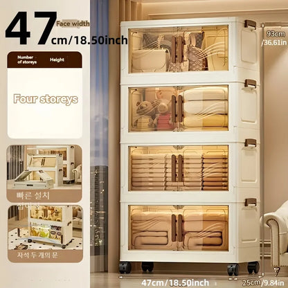 Foldable Storage Box with Clear Door