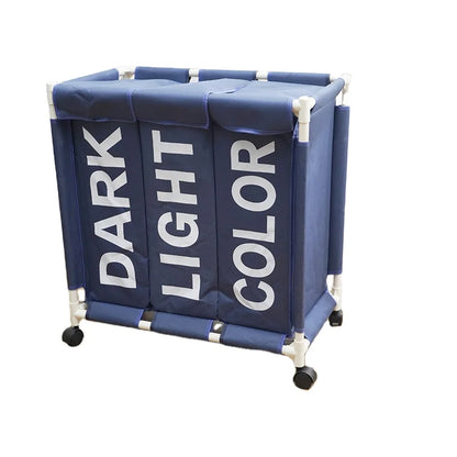3-Section Laundry Hamper for Darks, Lights and Colours 