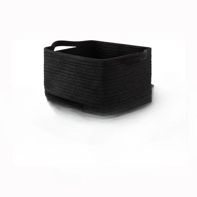 2026 Handmade Cotton Rope Storage Basket Square Organizer for Cosmetics Snacks and Home Sundries Storage Baskets