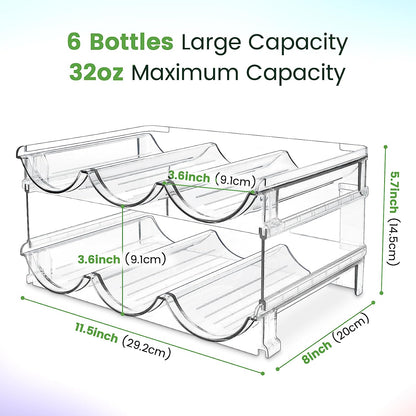 2 Pack Stackable Water Bottle Storage Rack