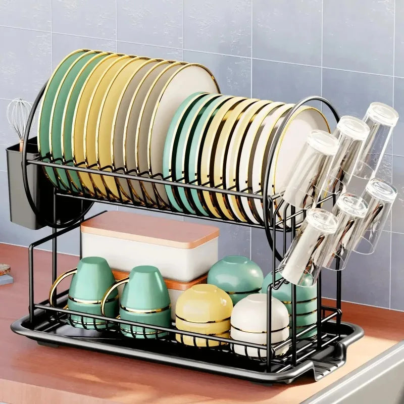 2-Tier Space Saving Dish Drying Rack