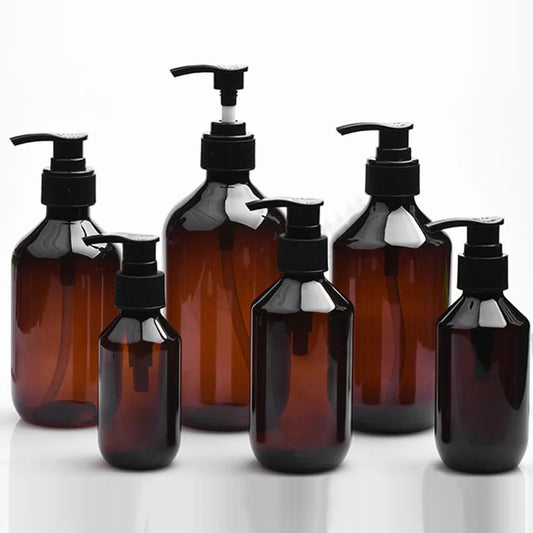 100/200/300/400/500Ml Empty Pump Refillable Bathroom Shampoo Shower Gel Bottles Dispenser Kitchen Dish Plastic Liquid Container