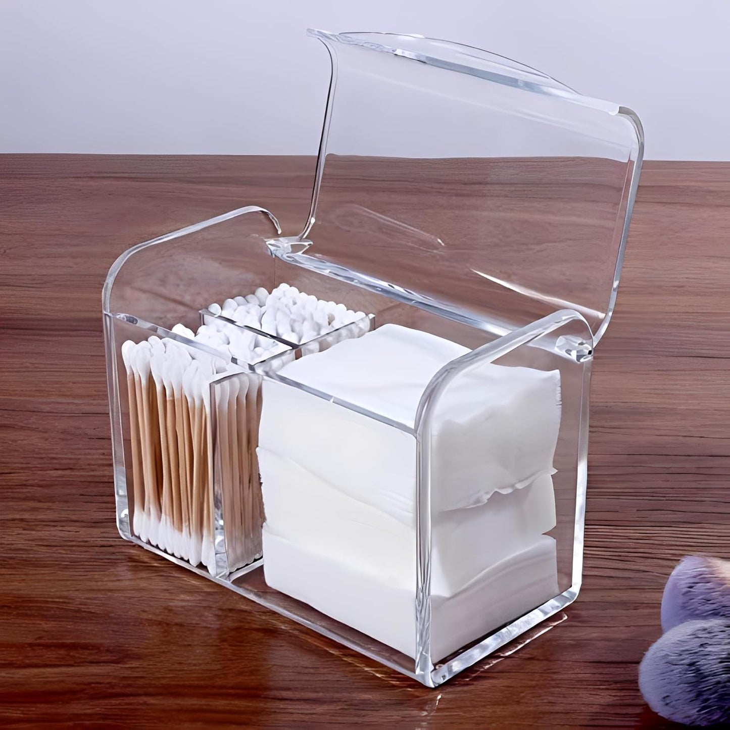 3-Compartment Qtip-Cotton Bud Organiser 