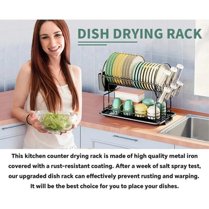 2-Tier Space Saving Dish Drying Rack