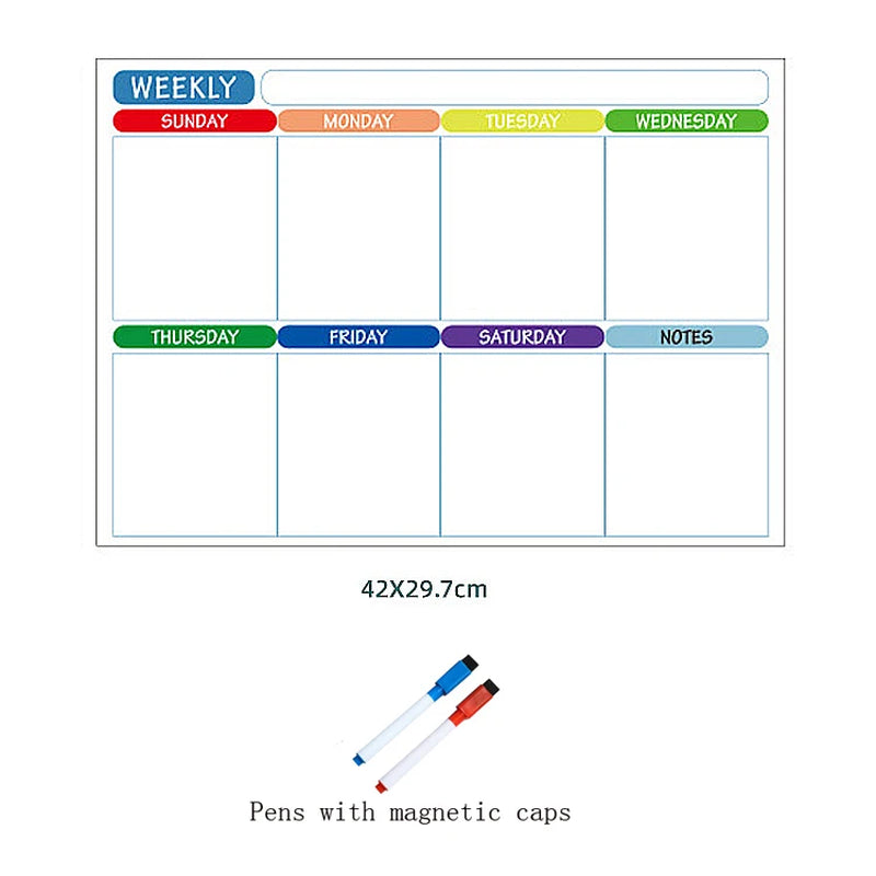 Magnetic Calendar for Fridge Monthly Weekly Planner Dry Erase 
